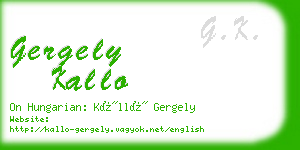 gergely kallo business card